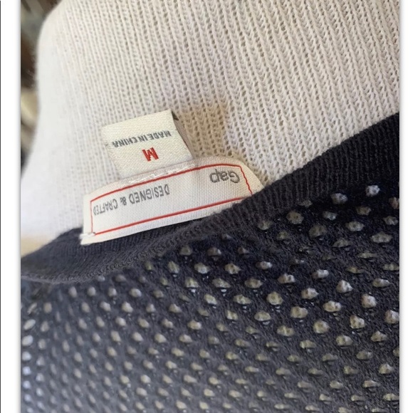 GAP Size Medium Navy Mesh Knit Sweater/Bathing Suite Cover - Picture 4 of 5